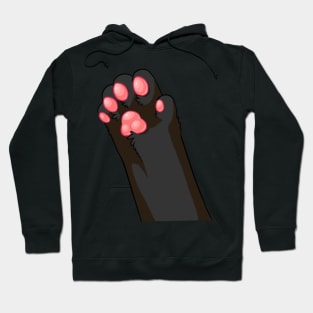 Reaching Black Shorthair Kitty Hoodie